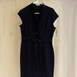 NWT Navy Button Up a Elten Calvin Klein Dress 10